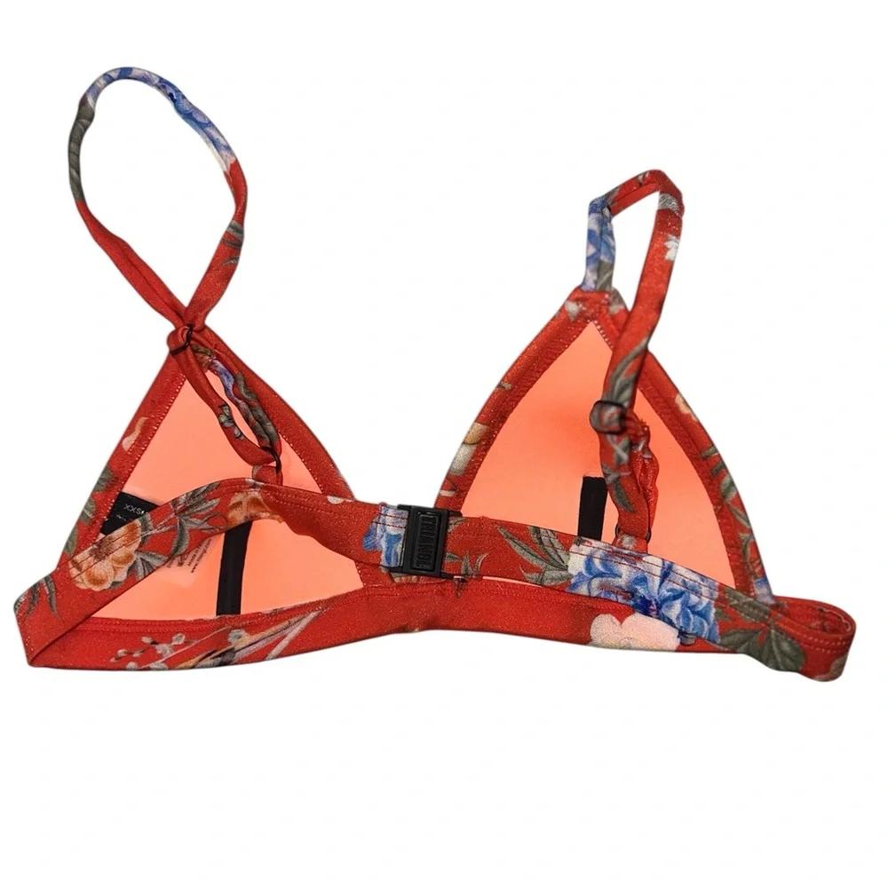 Triangl Swimwear Tropical Red Bikini Top size XXS